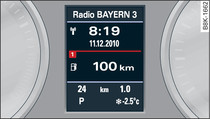 Driver information system in instrument cluster